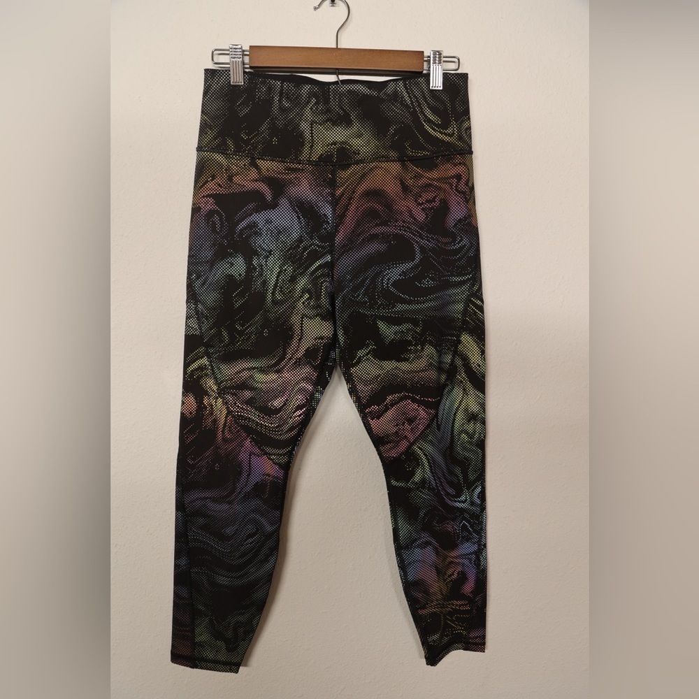 Athleta Lightning Reflective 7/8 Tight Multicolor Size M High Rise Leggings